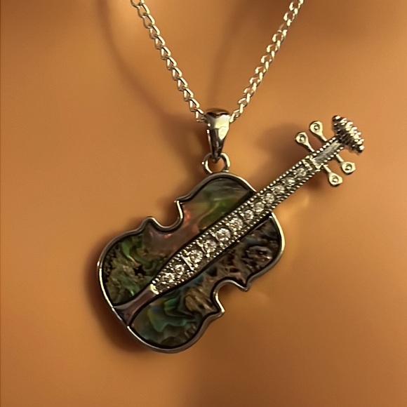 Abalone Guitar Necklace - Picture 4 of 4